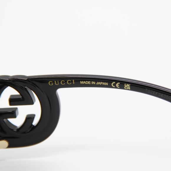 NEW GUCCI GG1325S 001 SQUARE BLACK WOMEN GUCCI SUNGLASSES - Picture 11 of 13